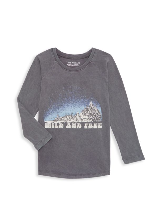 Tiny Whales Little Girl's & Girl's Wild & Free T Shirt